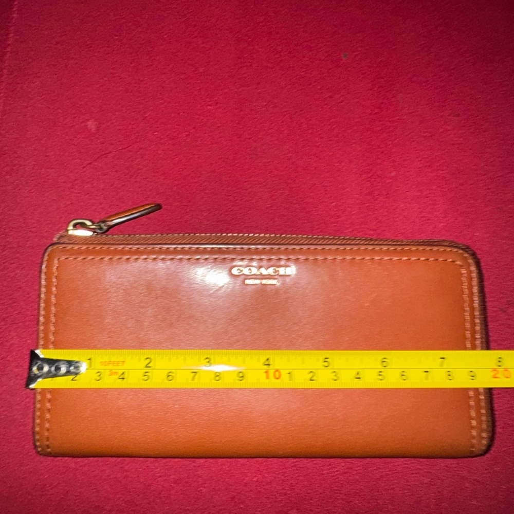 Coach Tan Napa Leather Slim Zip Wallet - Picture 10 of 13